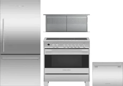 4 Piece Package Includes Refrigerator, Range, Hood And Dishwasher